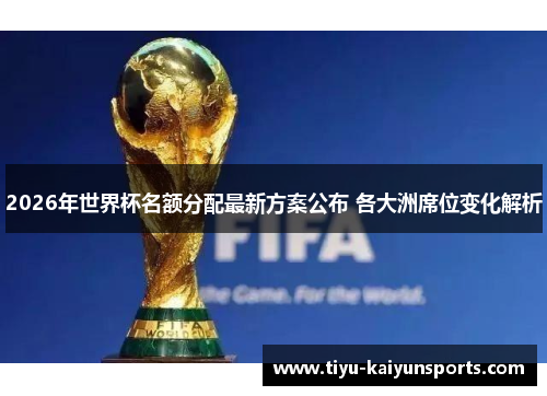 2026年世界杯名额分配最新方案公布 各大洲席位变化解析