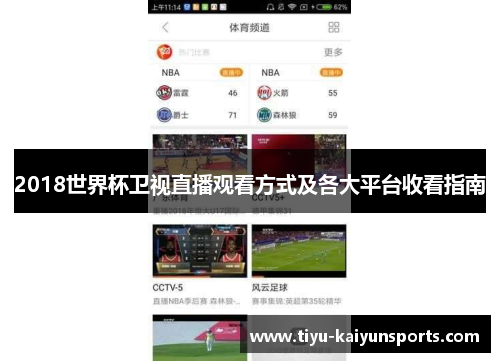 2018世界杯卫视直播观看方式及各大平台收看指南